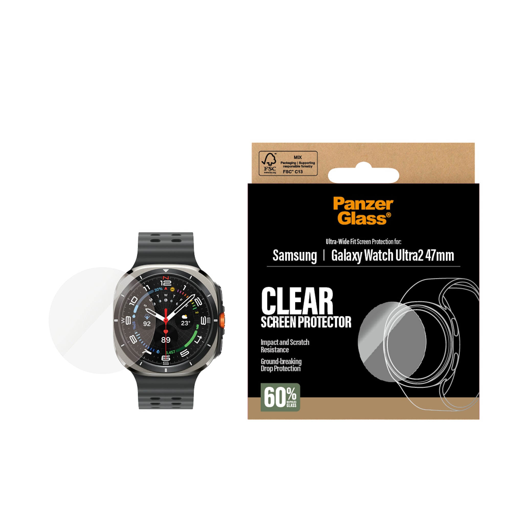 PanzerGlass® Screen Protector Samsung Galaxy Watch Ultra 2 | 47mm